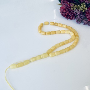 Chapelet de prière islamique en ambre, petit tasbih en perles baril, collier de prière islamique en ambre, bijou religieux perlé - Product Image 4