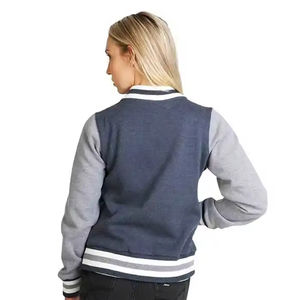 Veste de baseball universitaire à manches longues de qualité supérieure pour femmes brodées Style Letterman imprimé aspect cuir XL Plus tissu de laine - Product Image 2