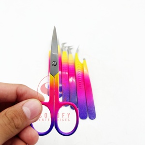 Wholesale New Design Sustainable Stainless Steel <b>Eyelash</b> Tweezers Curved Tip <b>Applicator</b> for Hand Test & Volume Lash Extensions - Product Image 4