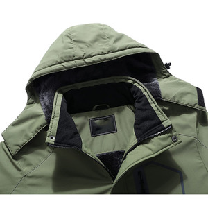 Chaqueta impermeable gruesa para deportes al aire libre de invierno Unisex nueva venta al por mayor traje de esquí doble soporte Vintage Denim liso teñido - Product Image 4