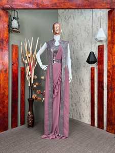 Hermoso Lehenga de Georgette con Diseño de Lentejuelas y Volantes, Sari Drapeado con Koti y Blusa para Mujer, Ropa de Fiesta y Boda - Product Image 6