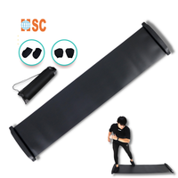 Planche de glisse d'exercice professionnelle pour la maison de 230 cm, surface ultra-lisse, fond antidérapant, entraînement cardio fitness pliable HSC