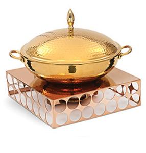 High Quality Stainless Steel Chafing Dish <b>Food</b> <b>Warmer</b> Round Pattern New Condition <b>Buffet</b> Serving Set for Parties and <b>Buffets</b> - Product Image 3