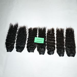 Sin procesar Remy Black Young Virgin Vendor 8-32 pulgadas Rizado Ninguno mechones extensiones de cabello humano Peruvian Temple - Product Image 4