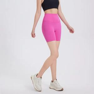 Pantalones cortos de Yoga de entrenamiento con control de barriga de cintura alta personalizados al por mayor para mujeres pantalones cortos de motorista informales con bolsillos - Product Image 1