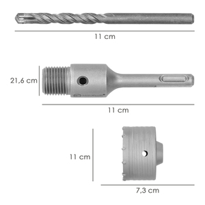 Punta da trapano SDS per muro 110 mm. - Product Image 3