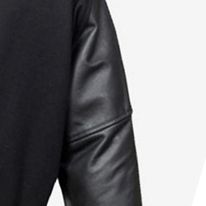 High Quality Custom Black Genuine Leather Letterman Varsity <b>Jacket</b> for Men Fashionable Chenille <b>Patches</b> Embroidery Coat - Product Image 6
