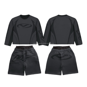 Conjunto de Ropa para Hombre, Verano, Algodón, Holgado, Informal, Dos Piezas, Camiseta y Pantalones Cortos de Playa, Traje Estampado de 2 Piezas para Hombre - Product Image 5