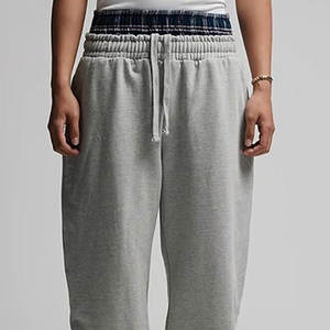 Pantalones de Hombre de Tela Suave con Doble Cintura, Diseño de Doble Cinturón, Ajuste Holgado, Cómodos y Casuales - Product Image 6