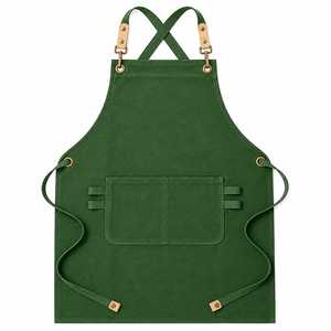 Delantal Verde con Cintura Ajustable y Bolsillo Frontal, Reutilizable para Artículos de Limpieza, Estilo Clásico, Material de Lona Tejida - Product Image 1