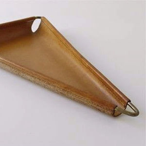 Bandeja de servicio de cuero con forma de triángulo para el hogar, Hotel, restaurante, comida de Color marrón, bandeja para servir frutas secas, bandeja para servir de diseño moderno - Product Image 1