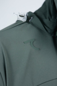 7saber Premium Quality Olive <b>Green</b> Men's Sporty Embossed Printed Breathable 300g Nonwoven <b>Silk</b> Cotton Seamless Stand Collar Set - Product Image 2