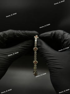 Bracelet tennis en moissanite orange avec pierre centrale, finition argentée, pour femme, idéal pour les soirées, bijoux classiques effet diamant - Product Image 6