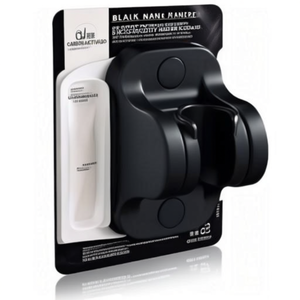 Black Nano Self-Adhesive <b>Shower</b> Head Holder Bracket 15 kg Capacity Bathroom <b>Accessory</b> - Product Image 3