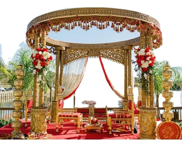 mandap chori wedding decorations back drop resin fiber mat and mording fiber wedding mandap
