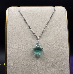 Elegante collar con colgante de estrella de Aguamarina hecho a mano, joyería de piedras preciosas facetadas, regalo minimalista para mujer - Product Image 3