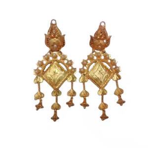Fancy <b>Earrings</b> Set with Traditional Designed 22CT Gold Plated Jhumka Style <b>Earrings</b> Jewelry for Women Wear by Exporters - Product Image 2