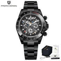 Reloj Mecánico Automático Pagani Design 1777, Acero Inoxidable, Resistente al Agua 10 Bar, Caja Arcoíris, Lujoso y Casual para Hombre