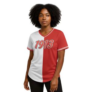 Camiseta Deportiva Personalizada OEM 1913 DST con Cuello en V para Equipos y Universidades, Ropa Deportiva Personalizada para Mujeres de Greek Life - Product Image 1