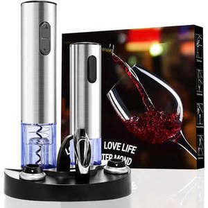 Abridor de Botellas de Vino Eléctrico Automático A163ser con Logotipo Personalizado, Juego de Accesorios para Vino que Incluye Abridor de Latas Electrónico - Product Image 1