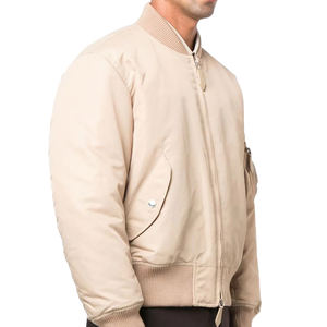 Chaqueta bomber personalizada para hombre, chaqueta de béisbol de poliéster 100%, con puños elásticos y cintura - Product Image 3