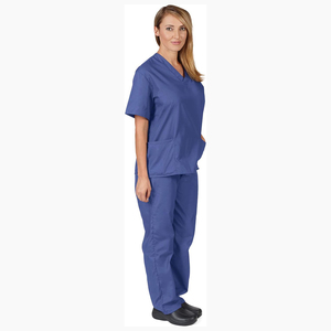 Uniformes médicaux de soins infirmiers à la mode pour femmes ensembles de gommage en gros vêtements d'hôpital en denim coton polyester - Product Image 1