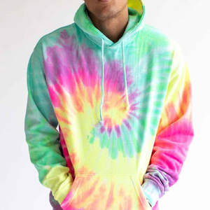 Hot Sale <b>Large</b> Size Tie Dye <b>hoodies</b> for Men Digital Printed Polyester Colorful Design for Winter Wholesale at Low Price - Product Image 4