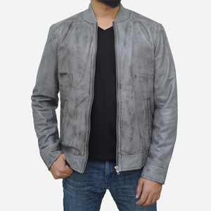 Men <b>Winter</b> <b>Leather</b> <b>Jacket</b> Casual Streetwear Cowhide Genuine <b>Leather</b> Eco-Friendly Breathable Custom Print OEM Wholesale - Product Image 3