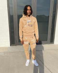 2025 nuevo chándal para hombre, conjuntos de 2 piezas, Sudadera con capucha, pantalones con cordón, conjunto de ropa deportiva de otoño para hombre, precio razonable, logotipo personalizado - Product Image 5