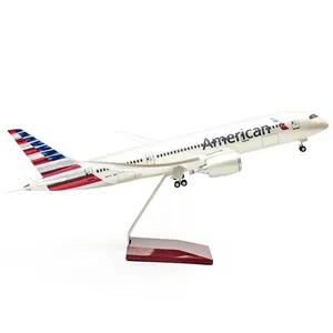 Modelo de avião American Airlines Boeing B787-8 escala 1: 130 modelo de avião 44 cm