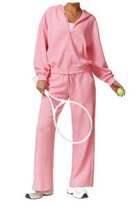 Conjunto Deportivo de 2 Piezas para Mujer, Alta Calidad, Logotipo Personalizado, Corte Regular, Transpirable, Ligero, Secado Rápido, Spandex y Algodón - Product Image 6