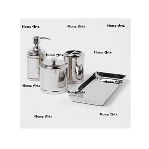 Set Of 6 Pieces Bathroom Set Stainless Steel Silver Color <b>Waste</b> <b>Bin</b> Soap Dispenser Brushes Holder Tissue Holder Bath Set - Product Image 5