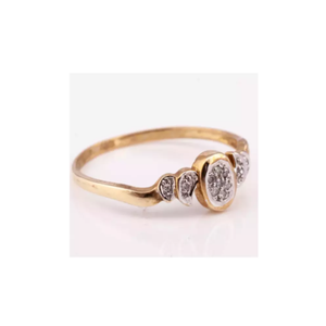 แหวนเพชร925สีเงิน14K สไตล์มินิมอลที่ทันสมัยส่งตรงจากประเทศไทย - Product Image 1