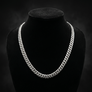 Premium Moissanite Miami Cuban <b>Chain</b> 925 <b>Silver</b> Diamond Cut Finish Hand Set Luxury Unisex Jewelry Bold Fashion Necklace - Product Image 2