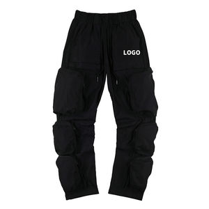 Wholesale custom <b>elastic</b> waist cotton cargo <b>trouser</b> <b>men</b> casual solid pocket stack cargo pants sweatpants <b>men</b> <b>trouser</b> - Product Image 5