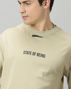 T-shirts graphiques décontractés de haute qualité en coton épais surdimensionné 100% pour hommes T-shirt respirant à épaules tombantes - Product Image 5