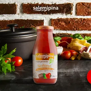 100% İtalyan en kaliteli organik kullanıma hazır kiraz domates sosları Siciliana 250 g