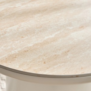 Mesa de Centro de Metal Elegante con Diseño Curvo y Acabado Plateado, Mueble Resistente Ideal para Mesa de Centro, Mesa Auxiliar o Exhibición - Product Image 2