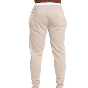 Pantalons de jogging de haute qualité en gros, kaki, slim pour hommes, personnalisés en gros, 100% coton, décontractés, unis, OEM, avec poches - Product Image 4