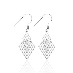 925 Sterling <b>Silver</b> Geometric <b>Pearl</b> Hook <b>Earrings</b> for Women Gold Plated Openwork Elegant Gift Fashion Jewelry Wholesale - Product Image 1