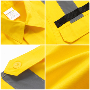 Uniformes de Trabajo de Alta Visibilidad Personalizados para Hombre, Traje Protector de Manga Corta para Taller y Garaje - Product Image 5