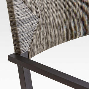 Modern Design <b>Dining</b> <b>Chair</b> with Aluminum Frame and Woven Synthetic <b>Rattan</b> Seat & Backrest for Apartment Indoor & Outdoor Use - Product Image 5