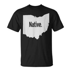 Ohio Native T-Shirt State Pride Design T-shirt noir pour homme - Product Image 1