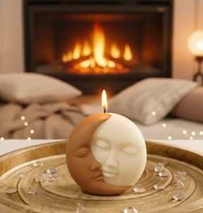 Vela Decorativa con Rostro de Sol y Luna, Vela Perfumada Hecha a Mano, el Mejor Regalo para la Decoración del Hogar, Mejor Precio al por Mayor - Product Image 5