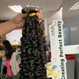 Cinta de pelo rizado birmano, el pelo más vendido de todos los tamaños, cabello Natural de color de niña vietnamita - Product Image 1