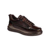 Baskets décontractées en cuir pour hommes M1075, automne-hiver, antidérapantes, logo triangulaire V, lacets plats, semelle EVA, talon bas, à lacets, vente en gros, export