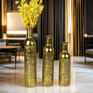 แจกันดอกไม้ตั้งพื้นทำจากทองเหลืองงานแฮนด์เมดสำหรับตกแต่งบ้านของขวัญขึ้นบ้านใหม่ - Product Image 6