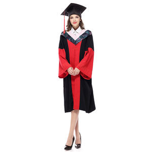 Vestido de graduación universitario de talla grande Toga Gorro de graduación mate para adultos y vestido con borla - Product Image 6