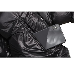 Haute qualité hommes noir brillant doudoune bulle manteau rembourré manteau hommes vers le bas bulle hiver personnalisé bouffant vestes 2024 - Product Image 6