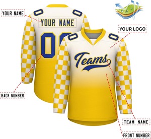 Uniformes de l'équipe professionnelle sur mesure de haute qualité évacuant l'humidité Fournisseur en gros durable Maillots de hockey sur glace sublimés - Product Image 3